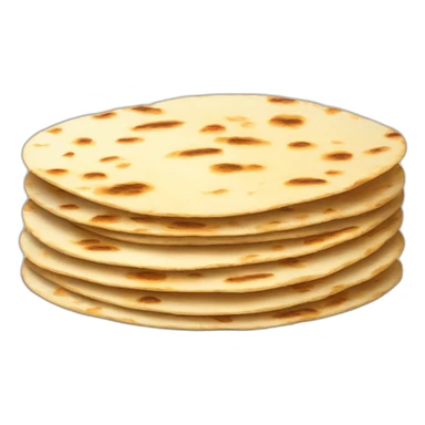 Small Stack of tortillas with some grill marks sticker