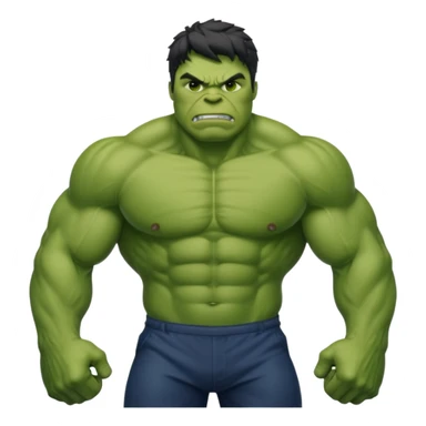 Hulk with a Clean Outfit sticker