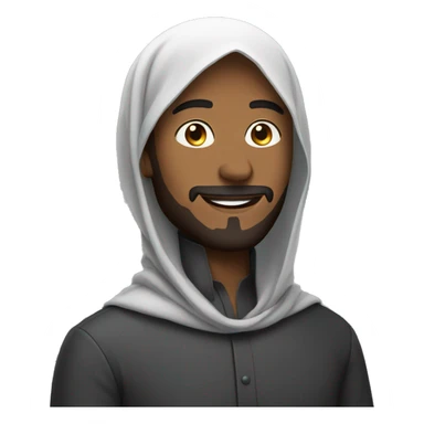 Gay man wearing hijab sticker