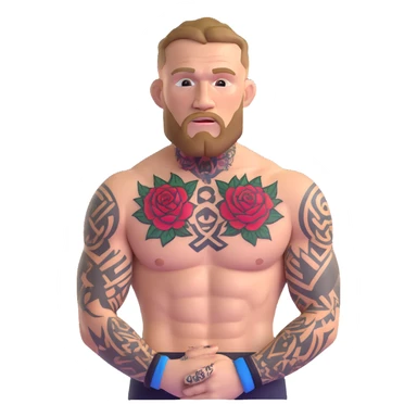 Conor McGregor UFC fighter with tattoos sticker