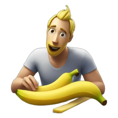 Fortnite Banana Peely Eating Himself  sticker
