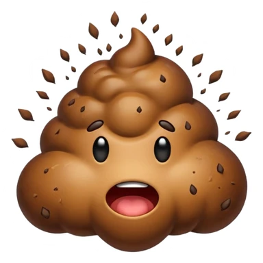 Exploding poop emoji sticker