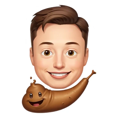 elon musk poop sticker
