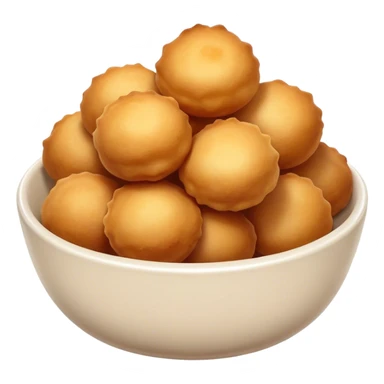round fried crispy dough balls in a bowl sticker