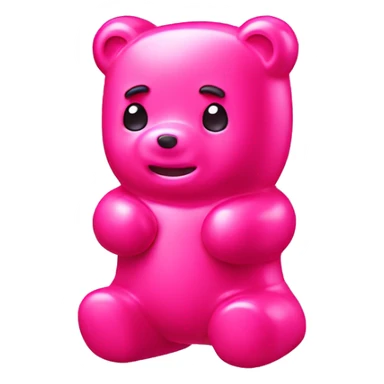 fake gummy bear pink  sticker