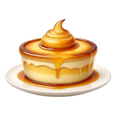 Cinematic Realistic Cr√®me Br√ªl√©e Dessert Emoji, depicted as a rich custard with a perfectly caramelized sugar top rendered with exquisite textures and warm, inviting lighting. sticker