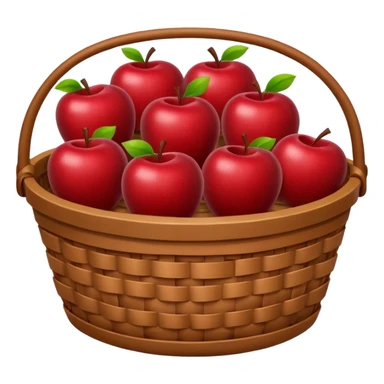 Maroon basket of apples sticker