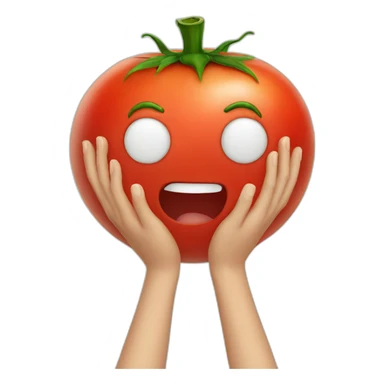 Tomato with hands sticker