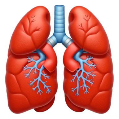 very simple cartoonish lungs emoji sticker