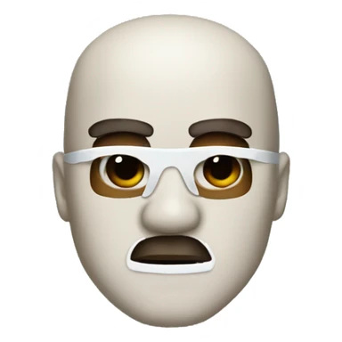 Kanye West in a mask sticker