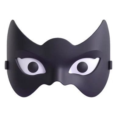 simple black superhero eye mask sticker
