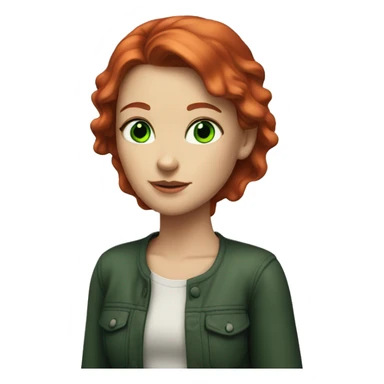 white girl with red hair green eyes has dark female energy sticker