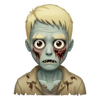 blonde zombie guy sticker