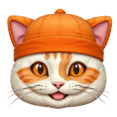 happy cat wearing a hat made only out of sushi sticker