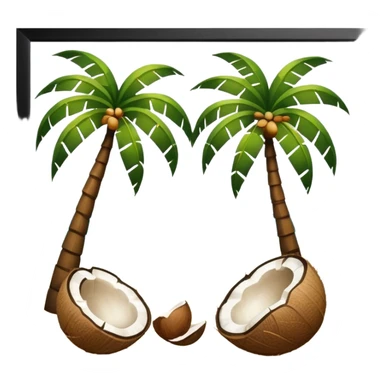 Playa con cocos sticker