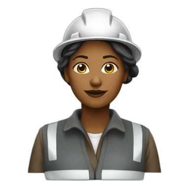female worker in a refinery sticker