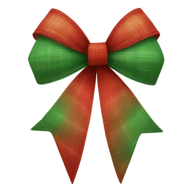 plaided bow with christmas colours sticker