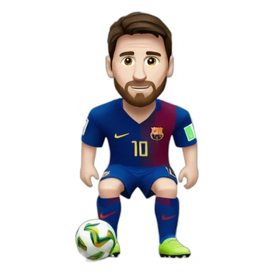 lionel messi with world cup sticker