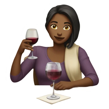 Girl sipping wine sticker