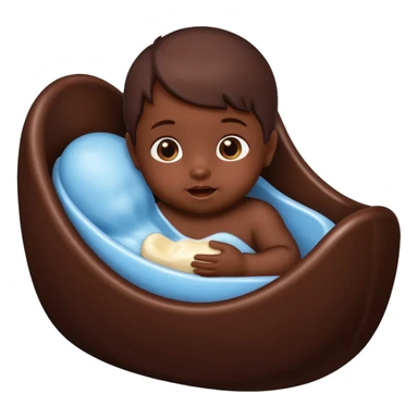 Baby in Chocolate cradle  sticker