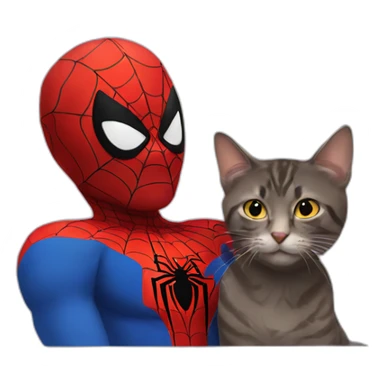 piderman with cat sticker