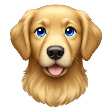 golden retriever basketball player with blue eyes sticker