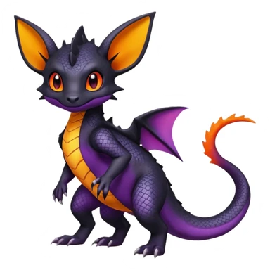 Salandit-Umbreon-Charmeleon-Fakémon-hybrid-creature (full body)  sticker