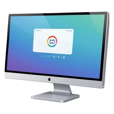 Create an emoji for UX/UI design. Show a monitor or tablet with a web interface mockup displayed on the screen. Use modern, professional colors. Do not include any emojis or smiley faces. Make the background transparent. sticker