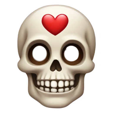 Calavera con ojos de corazòn sticker