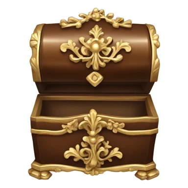 rococo brown jewelry box sticker