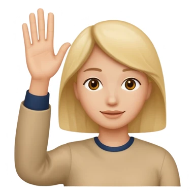 hello waving hand SMS sticker