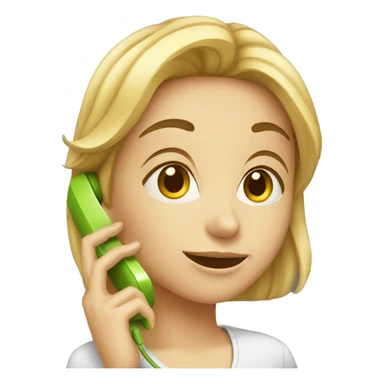 girl talking on the phone sticker
