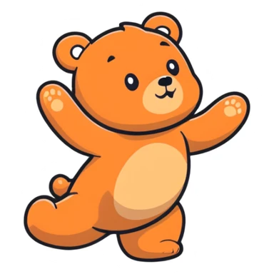 Bear cute dance sticker