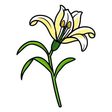 lily flower sticker
