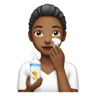 Girl applying moisturiser  sticker