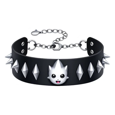 kawaii goth spike choker  sticker