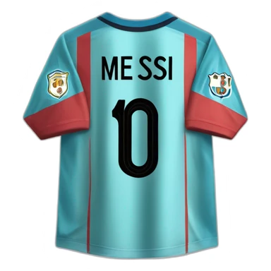 Back of Lionel Messi Jersey with number 10 sticker