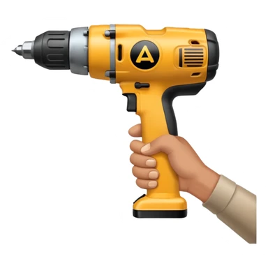 Hand caresses drill sticker