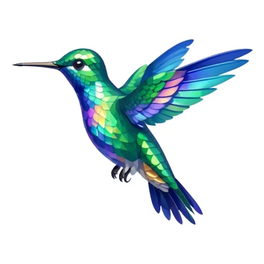 A colorful hummingbird  sticker