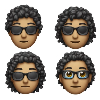 Crie um emoji gamer para minhas lives na twitch, cabelo preto de oculos com visual hacker cor do corpo branca sticker