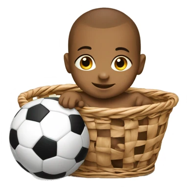 baby that play soccer in a basket jursey sticker