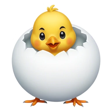 Poussin avec des grosses boules sticker