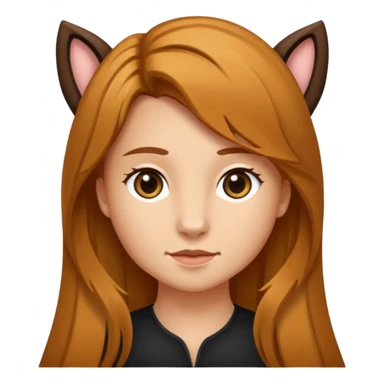 Ein braunhaariges Mädchen mit langen glatten Haaren und sitzend auf einem Braunen Pferd mit schwarzer Mähne ohne Abbzeichen sticker