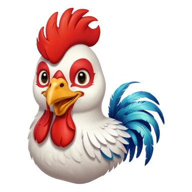 Biało czerwony kogut który się cieszy i mówi GG sticker