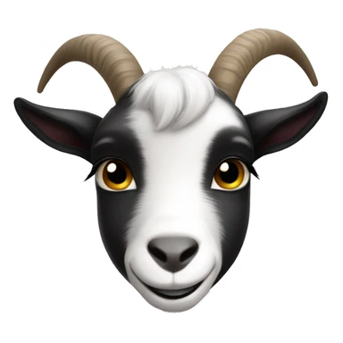 black and white baby goat no hors sticker