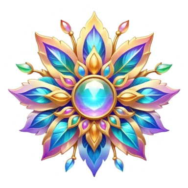 Epic divine legendary celestial flowery complex detailed iridescent gradients aesthetic-scenery-Decorations sticker