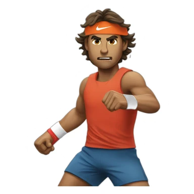 nadal fighting sticker