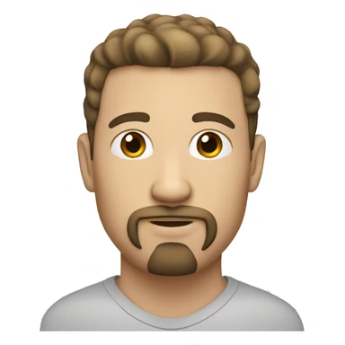 full man with goatee, white skin  sticker