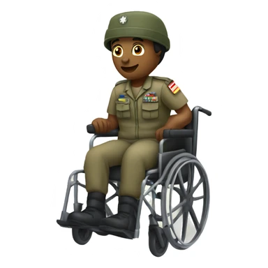 Army medic in a wheelchair  sticker
