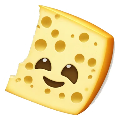 cheese slice with hidden face sticker